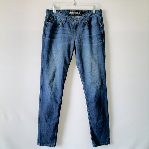 Levi's Women Blue Demi Curve Low Rise Super Skinny Stretch Denim Jeans Size 30 - Picture 1 of 7